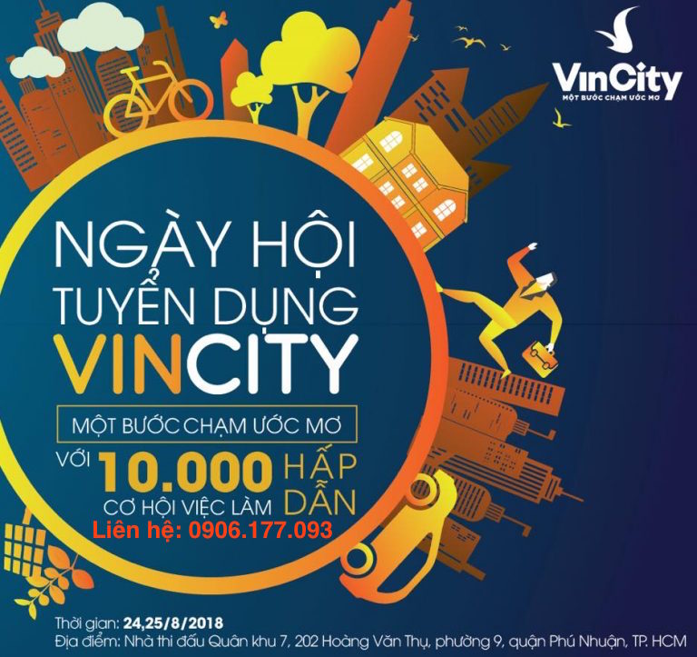 Ngày hội tuyển dụng VinCity với thông điệp Một bước chạm ước mơ mang đến hơn 10.000 cơ hội việc làm trong lĩnh vực bất động sản.