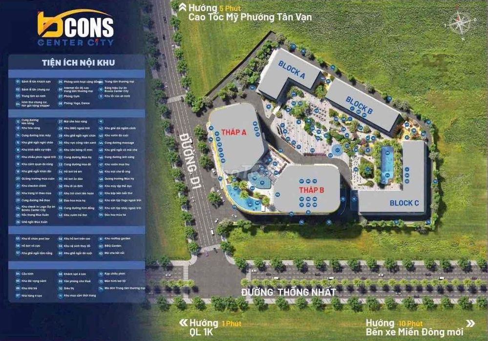 mặt bằng bcons center city