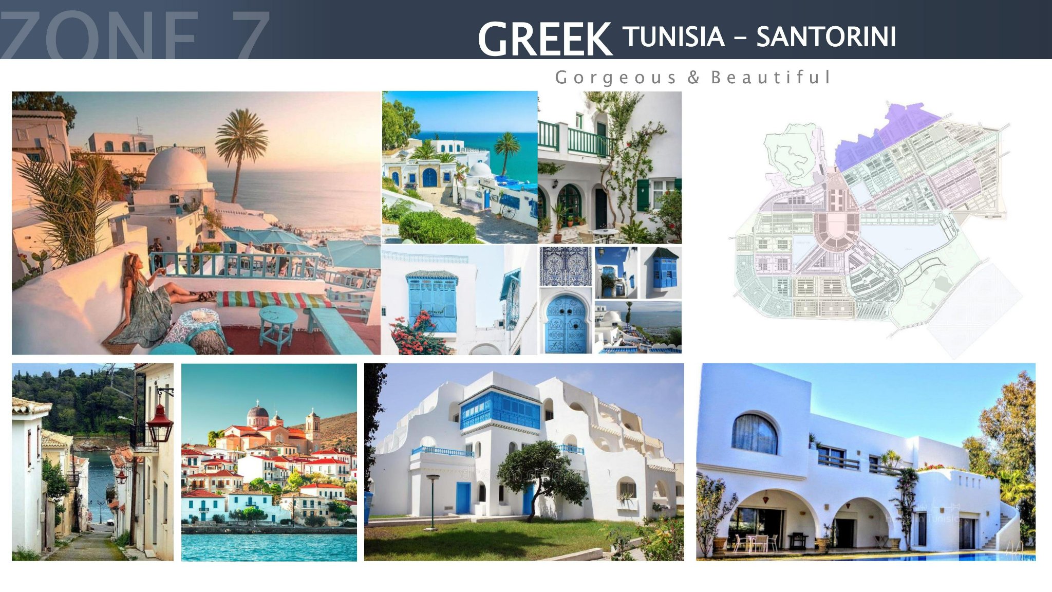 KIẾN TRÚC GREEK (TUNISIA - SANTORINE) MARINA CITY