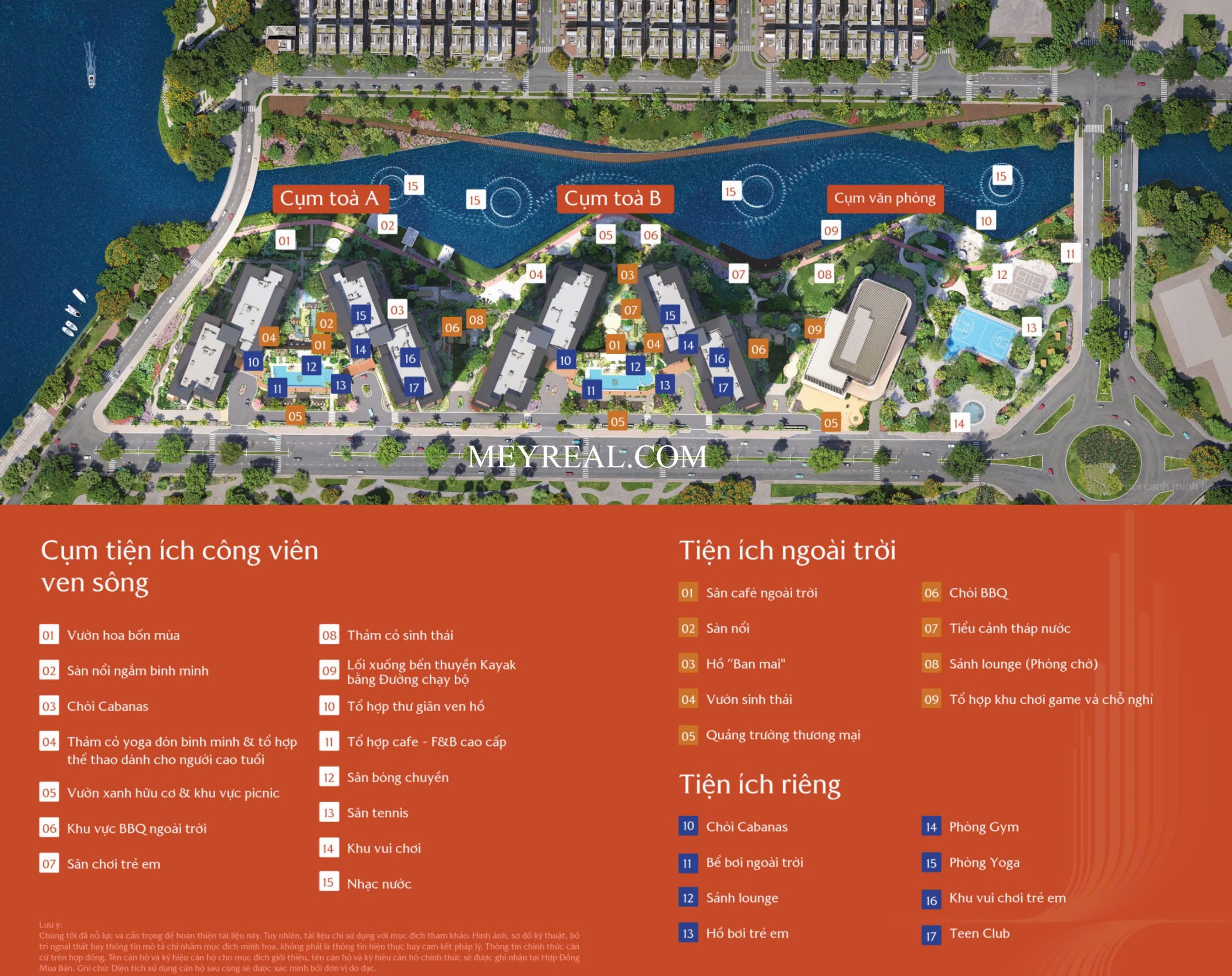 mặt bằng tiện ích Masteri Park Place