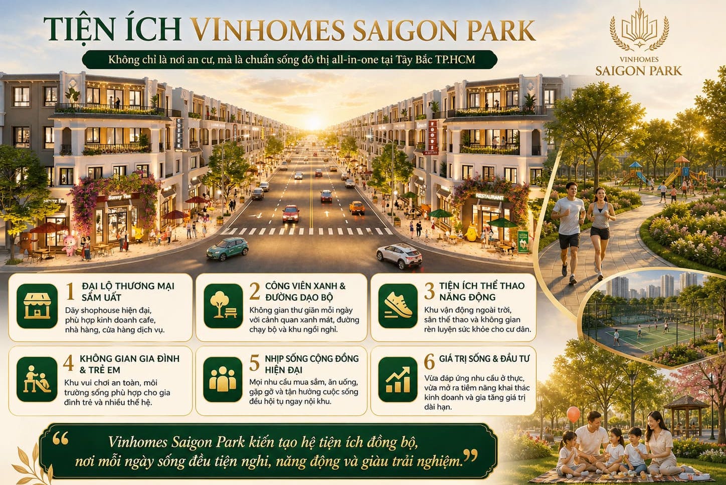 hệ sinh thái tiện ích vinhomes saigon park